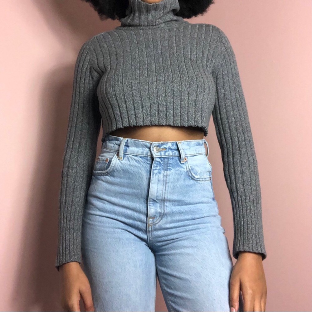 American Eagle cropped turtleneck